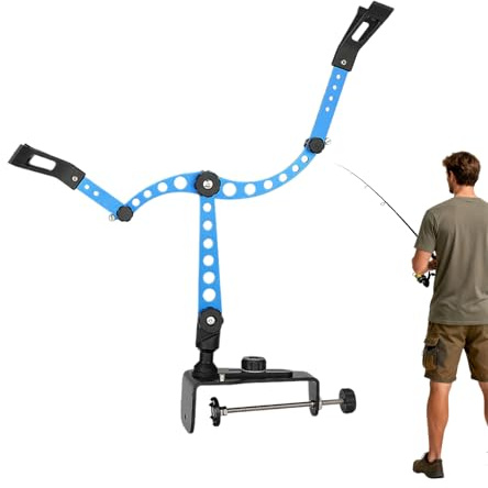 Angelrutenhalter für den Boden – Rutschfester, Verstellbarer Ständer, Angelständer, Rutenhalter, für Wels, , Boot, Surf, Dock, Ufer, Trolling, Bank, Kajak