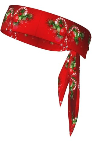 God jul tryck pannband för män kvinnor, absorberande svettband, huvudband för tennis, gym träning svettpannband