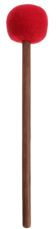 SHINYPASING Mazo de Cuenco Sonoro Artesanal de Madera y Fieltro, Tamaño Ultra Pequeño, Palo para Golpear Cuencos Cantores, Accesorio para Meditación, Yoga y Musicoterapia, Color Rojo