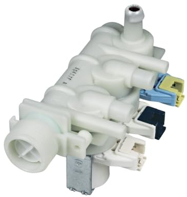 Europart Válvula magnética 10030174, protección contra el desbordamiento de agua, 3 compartimentos, apta para secadora Indesit C00110331, también Bauknecht 482000022812