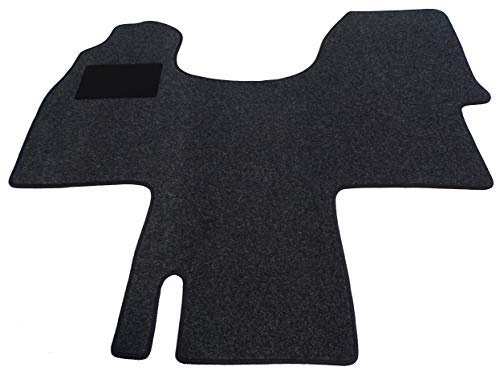 Mertex Automatte Autoteppich Premium anthrazit meliert 67661-P-A (schwarz, Fahrerhausteppich)