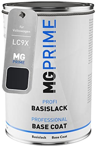MG PRIME Autolack Dose für Volkswagen VW LC9X / C9X / 2T Deep Black P. 1,0L | Orcaschwarz Metallic / Deep Black Perleffekt, Basislack, Literware, spritzfertig