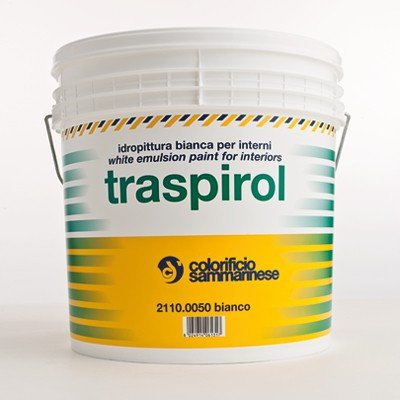 Traspirol idropittura traspirante Bianco per interni Col.Sammarinese - 14 l