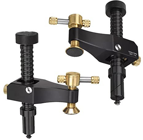 Lot de 2 pinces de maintien en alliage d'aluminium 19 mm/20 mm pour le travail du bois MFT à action rapide avec trou pour chien