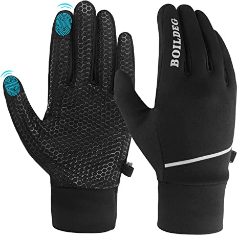 boildeg Gants de Cyclisme Chauds avec Coussinets antidérapants Absorbant Les Chocs Respirants pour VTT, VTT, vélo de Route pour Homme/Femme (Black, M)