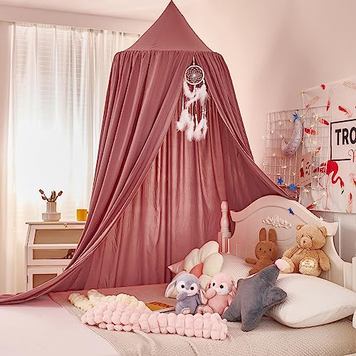 Dix-Rainbow Large Children Bed Canopy Round Dome Girls Mosquito Net Kids Princess Play Tents Nursery Room Decoration for Baby