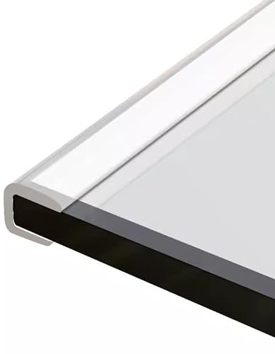 Hydravex U-Typ Glastisch Kantenschutz, Transparent Soft Anti-Collision Strip, PVC Pre-Tape Klebeband Protektoren FüR Gegen Scharfe Ecken Von Schrank Tisch Schublade,4m-03