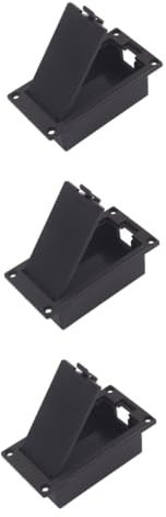 Hemobllo 3pièces Battery Holder Case Box Cover Noir pour Guitare Basse Connecteur Pickup Accessoire Pratique Et
