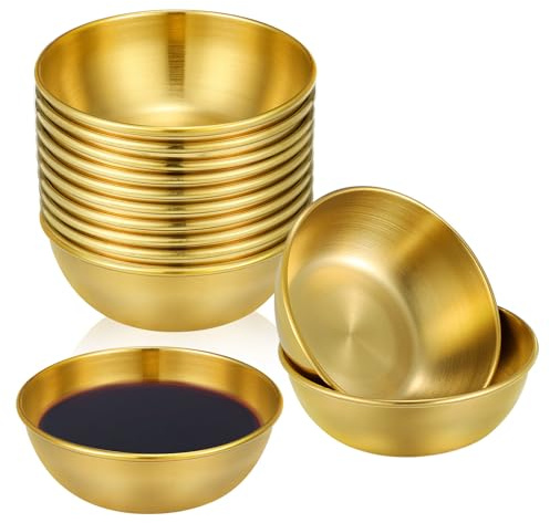 Kichvoe Plat D'Apéritif En Acier Inoxydable 8 Cm Lot De 10 Pour Sauces Et Assaisonnements Usage Domestique Et Professionnel