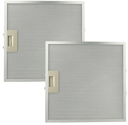 vhbw 2x filtro anti-grasso compatibile con Elica FLATGLASSISM 20 208243246601 cappa da cucina - 32 x 32 x 0,85 cm, metallo