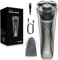 DOAO Electric Razor for Men, 2025 Upgraded Mens Electric Shavers for Men 2 in 1 Waterproof Cordless Rotary Beard Rechargeable Shaver for Face, Wet & Dry Use (A3-Pro)