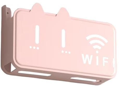 Supporto a parete per via cavo, supporto a parete per mensola del router, Supporto per router acrilico adesivo posteriore per montaggio a parete, Ripiano salvaspazio per via cavo, supporto router deco