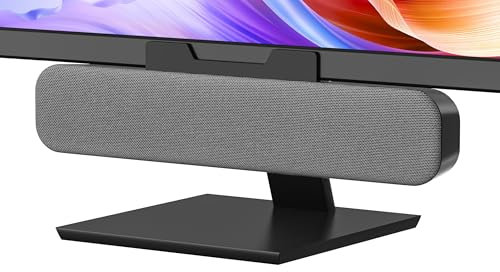 ADELGO Altavoz de PC USB, altavoz portátil para PC, escritorio, portátil, mini barra de sonido con diseño de clip para monitor, plug and play