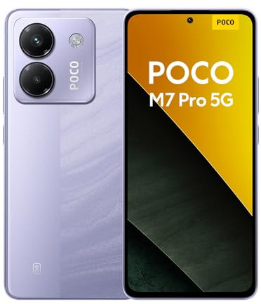 XIAOMI POCO M7 Pro 5G - Smartphone de 8+256GB, Cámara de 50 MP Sony con OIS, Pantalla AMOLED de 6,67 120 Hz, Carga Turbo de 45W, Cargador no Incluido, Morado (Versión ES)