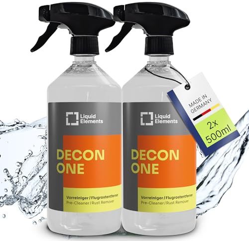 Liquid Elements Decon One Flugrostentferner 2x1L, Auto & Vorreiniger | starke säurefreie Reinigungsformel, materialschonend & pH-neutral, entfernt Öl, Teer & Flugrost