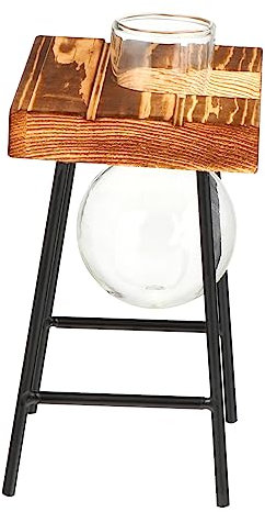 Kisangel 1pezzi Vaso Idroponico Trasparente Con Base Per Piante Da Tavolo Terrarium Decorativo Per Tagli Di Vite e Fiori Freschi Per Ufficio e Casa