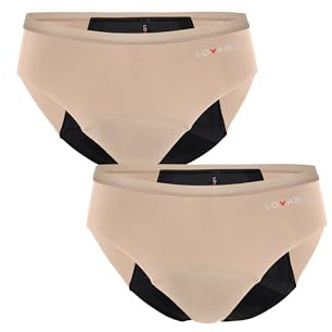 Lovable Slip da Ciclo Mestruale Flusso Abbondante Invisible Period Panties Bi-Pack Donna x2