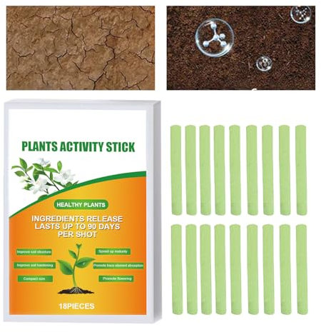 Stick di attività della pianta, fertilizzante a rilascio lento | 18x Stick a rilascio lento a rilascio di nutrizione delle piante interne | Fertilizzante speciale in vaso in vaso, supplemento stimolan
