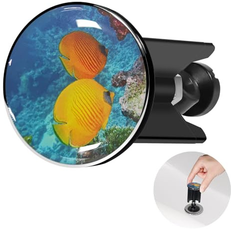 Tapón Universal para Fregadero de 40 mm, Altura Ajustable, Cobertura de Latón Cromado con Junta de Goma, Compatible con la Mayoría de Fregaderos y Lavabos Estándar