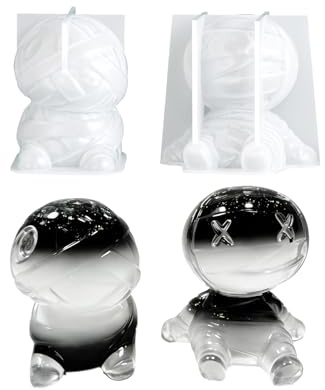 YRIHJIXQ 2Stück Mumie Epoxidharz Silikonform | Halloween Formen Ornamente Kerzen