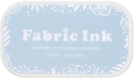 sourcing map Ink Pads for Stamps, 3.7x2.2 Inch Fabric Ink Pad for Cloth, Wood, Paper, Fingerprint, DIY Card Making, Pale Blue