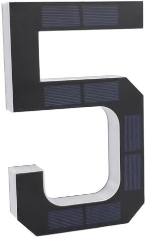 Yechiry Luz Solar LED para Número de Casa, Detección Automática, a Prueba de Agua, Estilo Moderno para una Fácil Identificación del Hogar, Detección de Luz Inteligente, de Número de Dirección