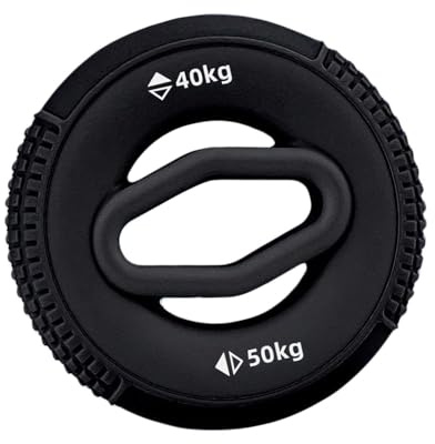 KTUXZCI Anneaux de renforcement de la force de préhension de qualité supérieure pour un entraînement des -bras. Ces anneaux de préhension en silicone de, noir, 40 à 50 kg
