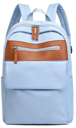 Vattentät Oxford PU Trim Convertible ryggsäck Minimalist Daypack Carryall väska,Blue