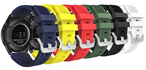 MoKo Sport Strap Compatible with Samsung Galaxy Watch 3 45mm | for Gear S3 Frontier/Classic/Galaxy Watch 46mm, Soft Silicone, Waterproof & Breathable, 22mm Watch Band, for Men and Women