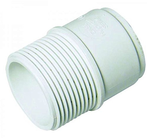 FLOPLAST Solvent White 40mm (43mm) Male Adapter - Bag of 2