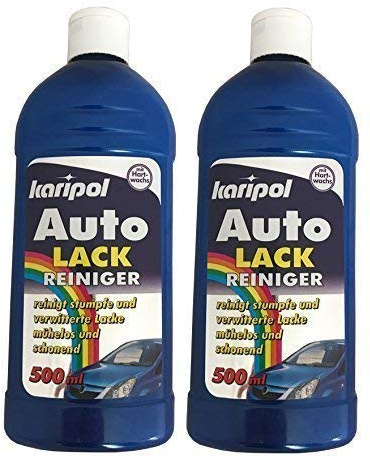 Preisjubel 2 x 500ml karipol Auto Lackreiniger, Reiniger, KFZ-Lackreiniger mit Schmutzlöser