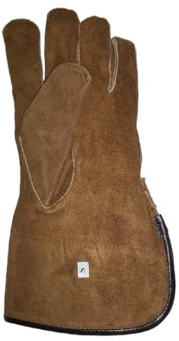 Altawash Falconry handske, ett lager, mocka, 30,5 cm lång, ljusbrun, Vanlig, ALL