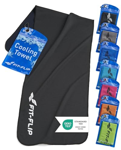 Kylande handduk perfekt som mikrofiber sporthandduk eller kylhandduk – mikrofiber kylhandduk för fitness, sport, resor, yoga – Airflip Cooling Towel