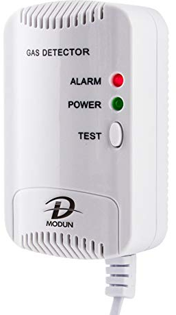 Gas Alarm Detector - LPG/Natural Gas/Coal Gas Leak Detector, Methane Propane Butane Gas Monitor, Strobe Light Warning, Plug-in Gas Leak Sensor Suitable for Kitchen, Mobile home, Garage, Gas Station