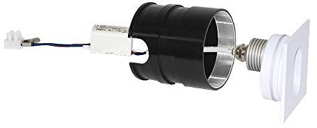 NCC-Licht Wandeinbauleuchte Einbaustrahler Treppenlicht eckig weiß 3W IP54 für Einbaudosen 60mm warmweiß