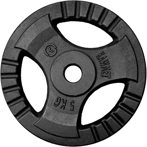 Hantelscheibe Gusseisen Platte Rad Tri-Grip KAWMET 30,5mm 5kg