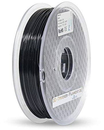 Z3D® FLEX TPU 2,85mm SCHWARZ 1kg 3D Drucker Filament - hochwertig, flexibel & elastisch, stoßfest, abriebfest, leicht zu drucken, ideal für flexible Teile, Gummimodelle & Prototypen