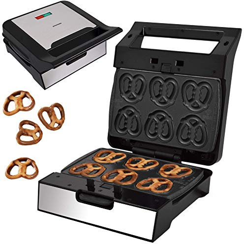 Syntrox Germany Mini Pretzel Maker MM-1400W with Removable Baking Plates