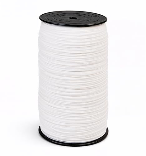 WedDecor 3mm White Flat Elastic Band 100 Metres Dressmaking Garment Making | Soft Durable and Stretchable Material Perfect for Fashion Costumes Curtains Face Coverings and Everyday Home Stitching