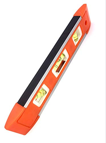 TIJAR Spirit Level Magnetic 230mm - Heavy-Duty, 3 Bubble Vials for Precision – Horizontal, Vertical & 45° Measuring Tool for DIY, Construction, and Carpentr