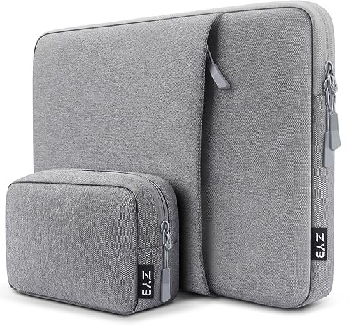 ZYB 13 Zoll Laptop Hülle, Laptop Tasche 13 Zoll für 2022-2026 MacBook Air 13.6 Zoll M5 M4 M3 M2, 2018-2020 MacBook Air 13 M1, 2016-2026 MacBook Pro 13 M2 M1, XPS 13, Surface Pro Tasche-Grau