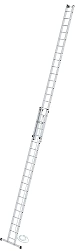 PROREGAL Sprossen-Seilzugleiter mit Standard-Traverse 2x19 Sprossen | Leiter, Teleskopleiter, Trittleiter, Bockleiter, Sprossen-Doppelleiter