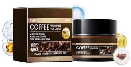 Anti Falten Gesichtscreme, Coffee Anti Wrinkle Face Cream, Kaffee Anti Falten Creme, Feuchtigkeitsspendende und Straffende Gesichtscreme, Anti Aging Gesichtspflege für Alle Hauttypen (1 Stück)