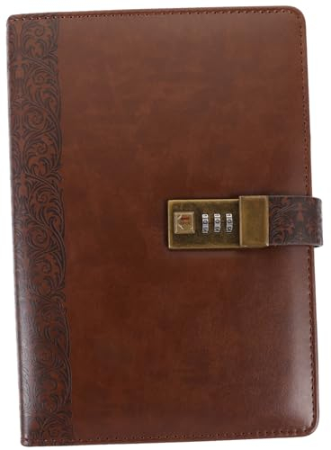 SEWACC Notizblock-tagebuch Mit Zahlenschloss Für Erwachsene Vintage-notizbuch Tagebuch Zum Schreiben Dekoratives Notizbuch Für Reisen Büro Und Schule
