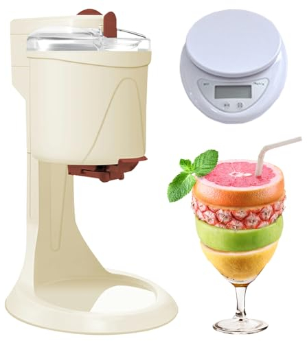 KYZTMHC Softeismaschine Eismaschine für zu Hause 1 l großes Fassungsvermögen Softeismaschine Küchenfrucht-Eiscreme-Rollen-Dessertbereiter