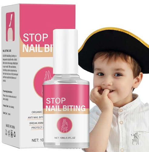 Stop Biting Your Nails with Anti Nail Biting Nail Polish - Fast Treatment for Adults & Children - Clear Stop Nail Repair Varnish - Easy Application for Nail Biting Prevention