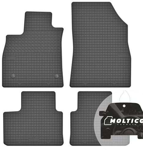 moto-MOLTICO Gummimatten Auto, 4-teiliges Set, Allwetter Gummi Fußmatten, Antirutsch & Wasserfest Autoteppiche - passend für Renault Talisman (2015-)