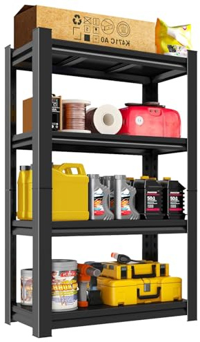 Taotigzu 4 Etagères de Rangement 60x30x121CM Étagères de Stockage, Étagère pour Charges Lourdes,Étagère Metallique Atelier/Garage/Cuisine Charge Lourde 20 kg par Niveau