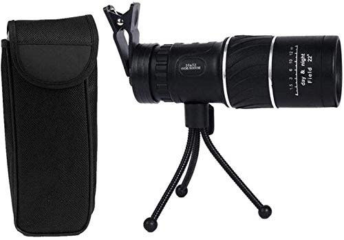 Binocolo ad alta potenza telescopio monoculare 16X52 Prisma Scope con bussola telefono clip treppiede per campeggio all'aperto per interno/esterno