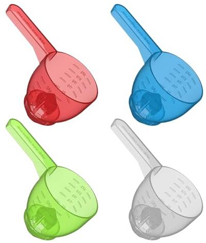4 cucchiai dosatori per detersivo, misurino per proteine, con scale di misurazione, 13 x 5 x 7 cm, per detersivi in polvere, caffè, spezie, cibo per animali domestici